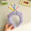 1pc Cute Monster Plush Headband For Women Funny Cartoon Hairband For Face Washing And Birthday Adorable Twisted Stick Punk Style Daily Hair Accessory