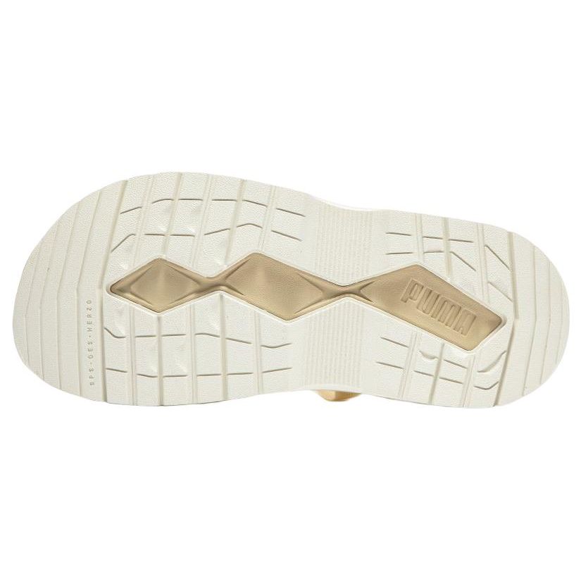 Puma Traek Lite Gradient Flames Fabric Non-Slip Wear-Resistant Sports Sandals Unisex Sandals White Orange 394974-01