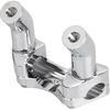 Chrome Motorcycle 3-1/2" Pullback Handlebar Risers & Top Clamp Kits Fit for Harley 1 Inch Bar Dyna Heritage Softail Fat Boy Touring Glide