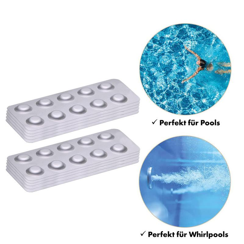 

100PCS Water Chlorine Test Tablets Fast DPD1 Chlorine Test Piece Visual High Range Free Chlorine Testing Tablets For PoolWater China Mainland