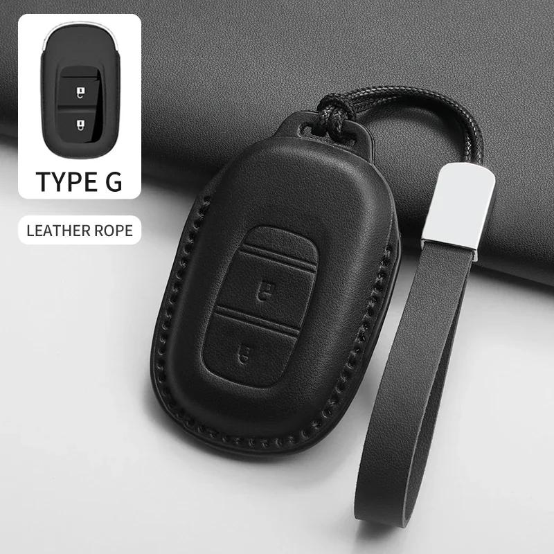 Auto Key Fob Case Cover Housing Remote Fit For Honda Fit For Civic Fit For Accord Fit For Cr-V Fit For Hr-V Fit For Pilot Pu Key Fob Auto