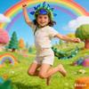 Glitter Spikes Dino Headband Tail Set Plush Dinosaur Dress Up Accessory  Halloween