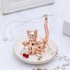 Easter Bunny Figurine Retro Design Vintage Style Mini Ceramic Bunny Statue Miniature Rabbit Cat Llama Pineapple Statue