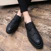 Leather Shoes Men's 2025 Summer Breathable Korean Version Tide Thick Sole Heightening Business Dress Casual British Leathershoes