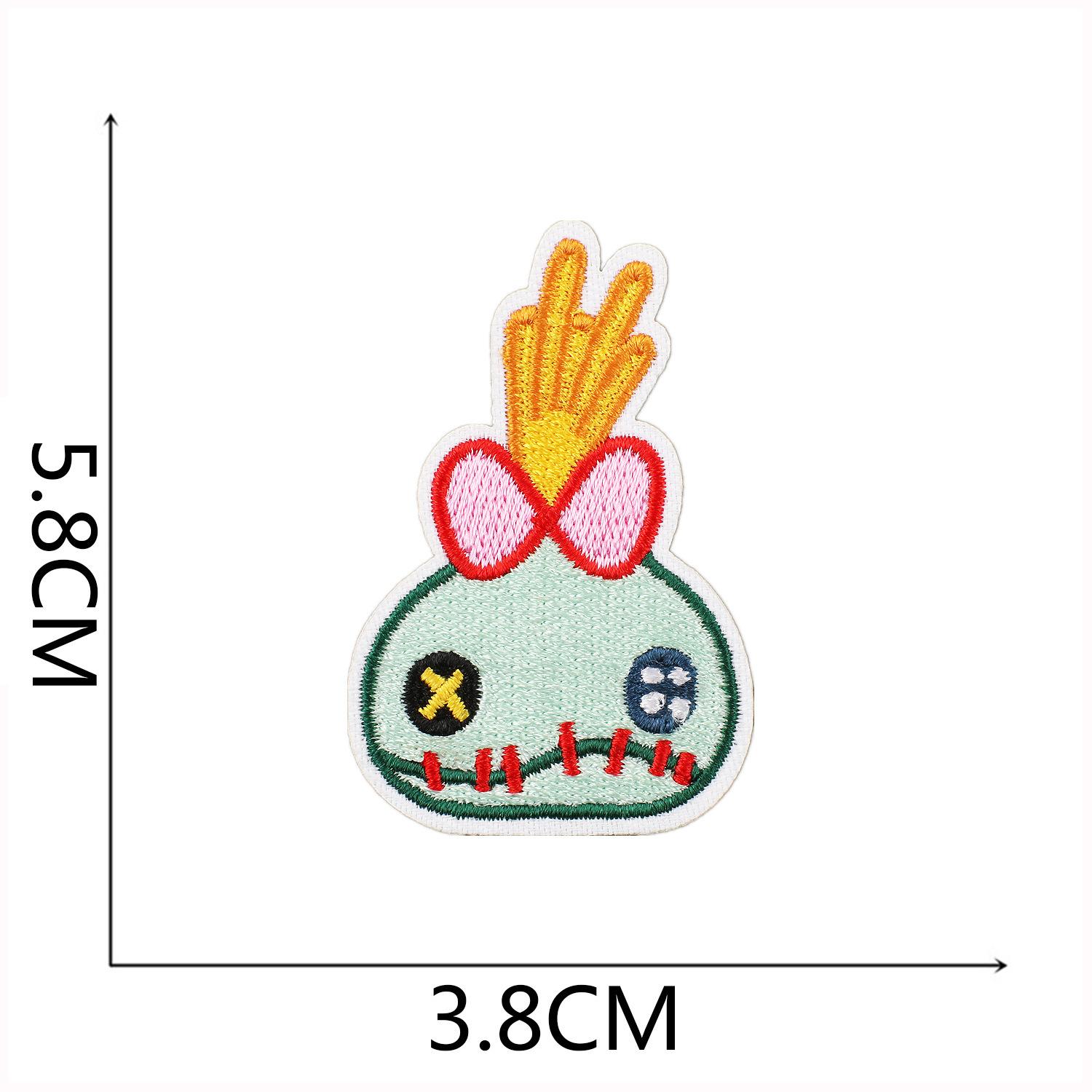 Robot Dog Embroidery Cloth Sticker Computer Embroidery Label Cartoon Alien Dog Angel Patch Sticker Star Baby Embroidery Sticker no. 6_3 pieces
