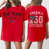 Damen Casual Unabhängigkeitstag 250. Jubiläum Bedrucktes T-Shirt Rundhals Pullover Kurzarm Oberteil
