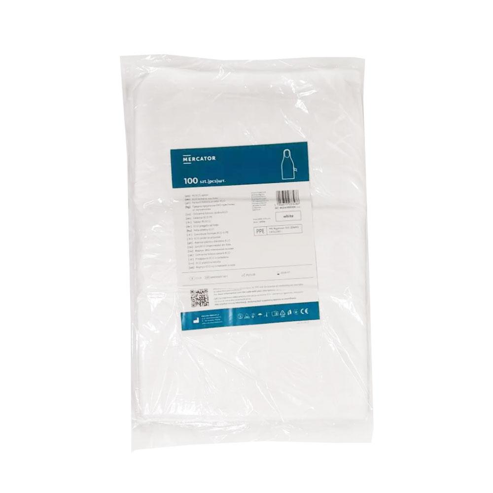 Waterproof Blue Foil Apron 130cm x 80cm Tied with Straps (LDPE Foil) 100 Pcs