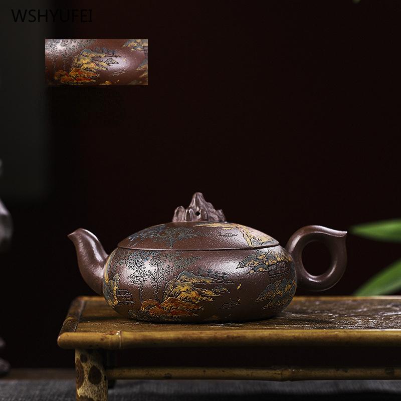 Yixing Handmade Purple Clay Teapot 260ml Teapot Kung Fu Tea Set and Tea Pot 1pcs Kettle Gift Tea Pot