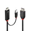 LINDY 2m HDMI 2.0 To DisplayPort 1.2 Active Cable with USB Power (Part Number: 41499)