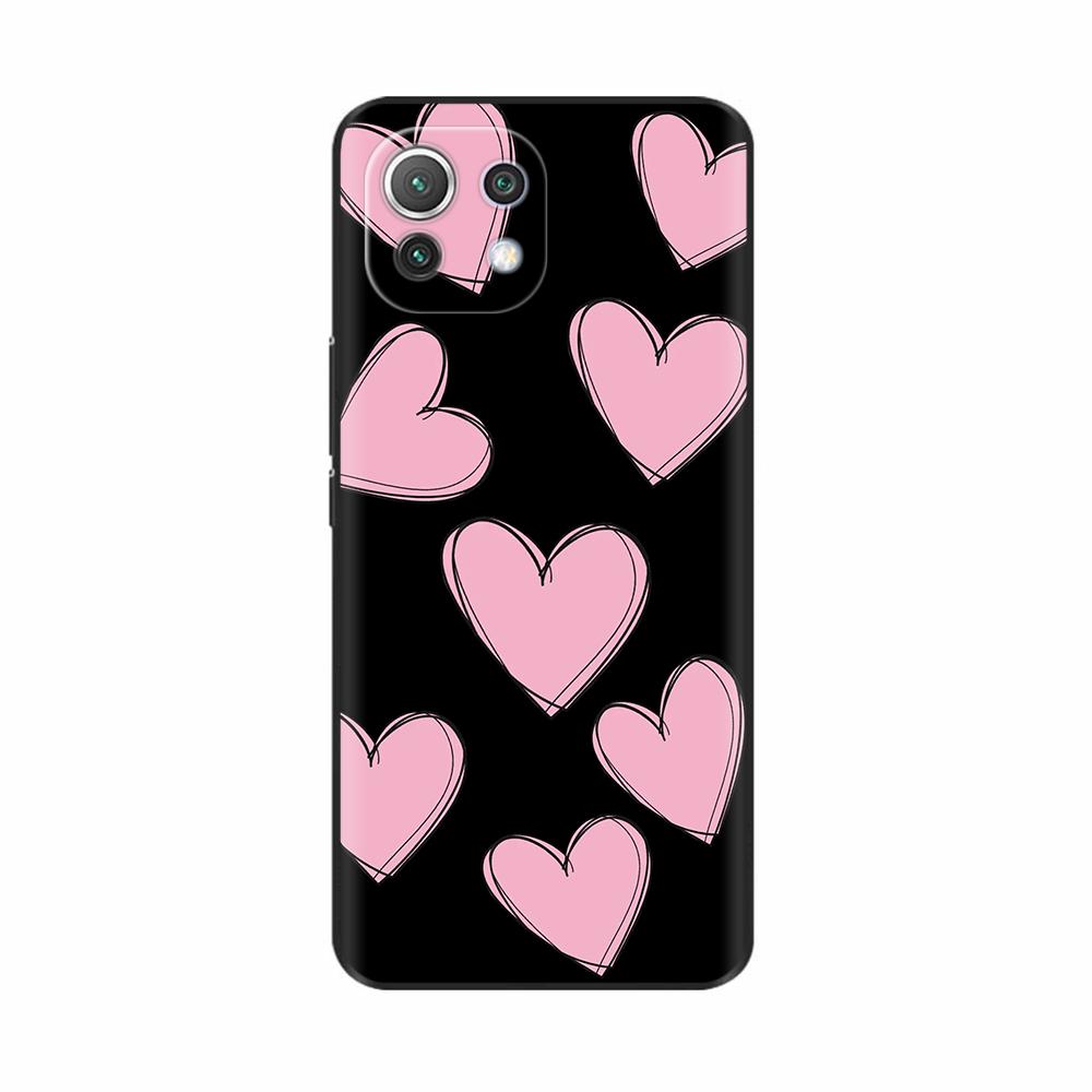 For Xiaomi Mi 11 Lite 5G NE Case Painted Soft Silicon Phone Back Cover For Xiomi Mi 11 Lite Case Mi 11 Lite Mi11 11i Shell Cover