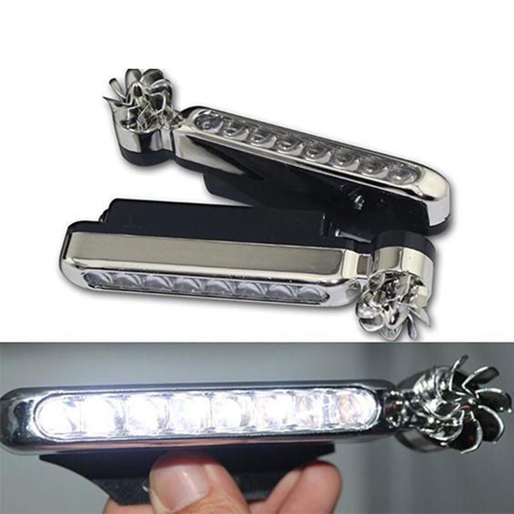 Zasilane wiatrem 8 diod LED samochodowe światła do jazdy dziennej DRL przeciwmgielne reflektory samochodowe