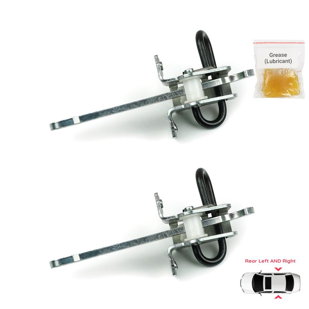 BDP1069-1 2 Pieces Rear Left AND Right Door Catch Hinge Brake Stop Check Strap Limiter for BMW 5 Series E39 1995-2004 4/5-Door 51218159256