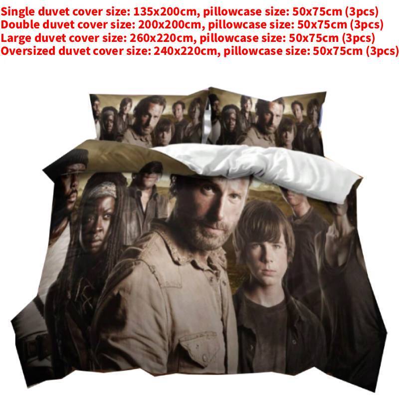 

Dead The Walking Series Printed Duvet Cover Pillowcase Bedding Three Piece Set 200x200cm