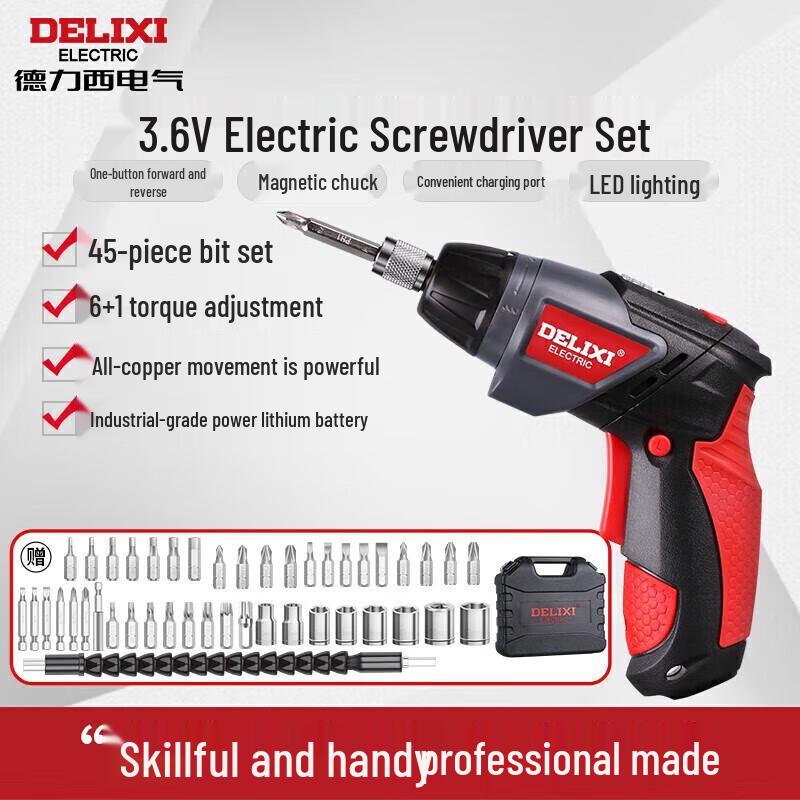 Delixi Cordless Electric Screwdriver CN plug (adapter included)