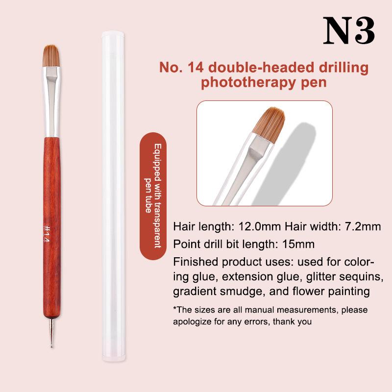 

1/4Pcs Dual-End Nail Art Brush Set French Style Dotting Pen for Acrylic Rhinestone Gel Painting with Wooden/Acrylic Handle