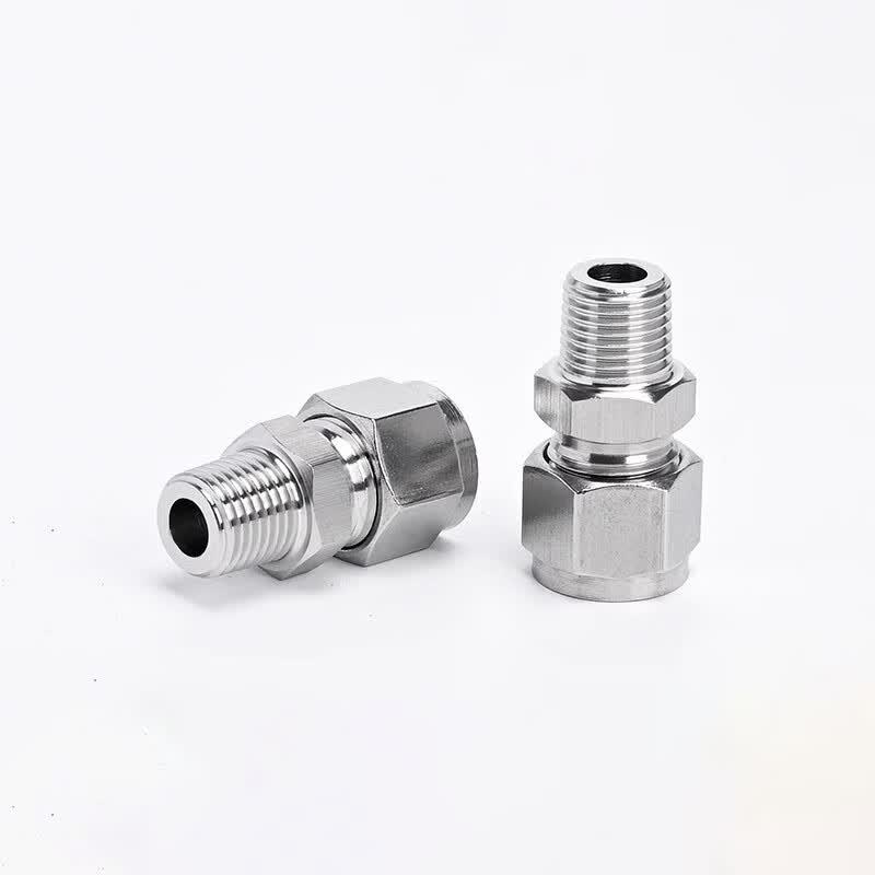 Lukun 304 Stainless Steel Double Ferrule Straight Tube Fitting