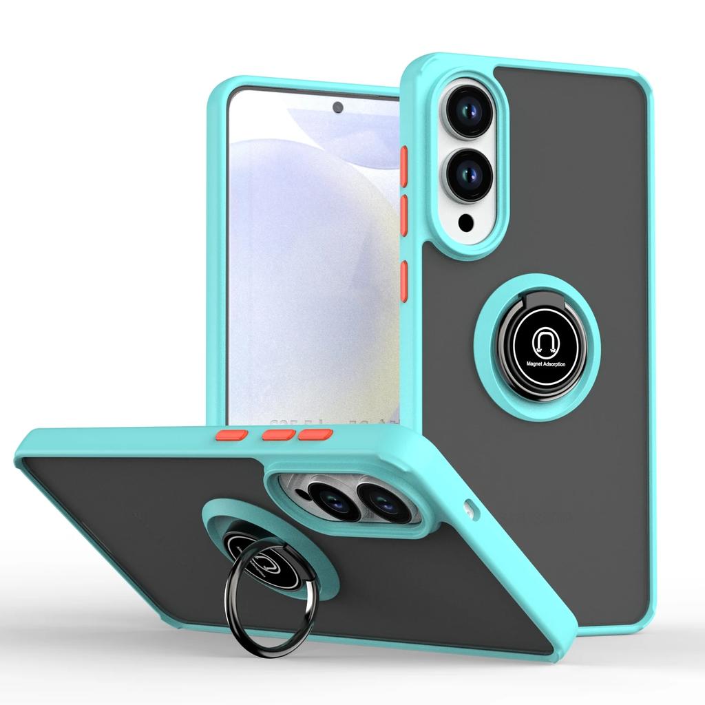 Shockproof Armor Matte Case for Samsung S26 S25 Edge S24 S23 S22 Note20 Ultra Plus A57 A37 A56 A36 A55 Magnetic Ring Stand Cover