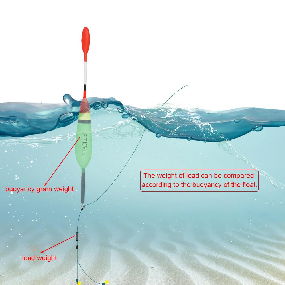 FTK 20pcs Fishing Barguzinsky Fir Bobber Float 1g 1.5g 2g 3g 4g Length 12-17CM for Carp Fishing Tackle