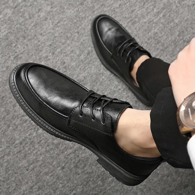 

Work Moccasin Plain Male Casual Shoe Cowhide High Quality Fashion In Promotion Legitimate 2026 Trend Social Men s Leather Shoes 39