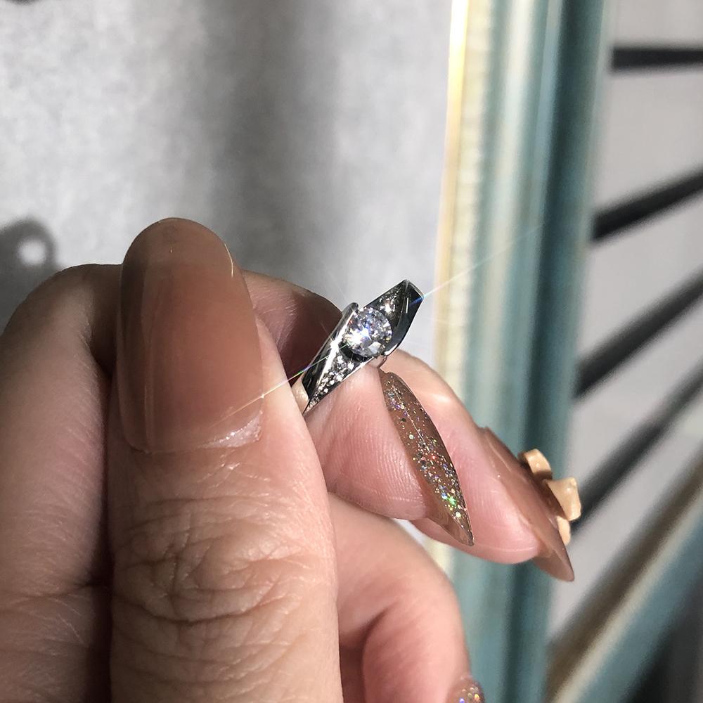 Classical Silver Color Cubic Zirconia Fashion Wedding & Engagement Ring Jewelry For Women ZYR504