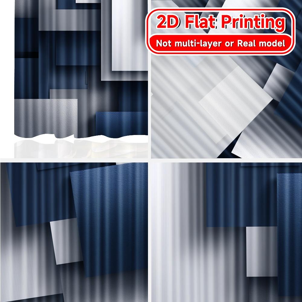 2D Flat Printing  2pcs Metal Harmony Print Modern Curtains Versatile 100% Polyester Curtains Room Decor Use for Bedroom & Various