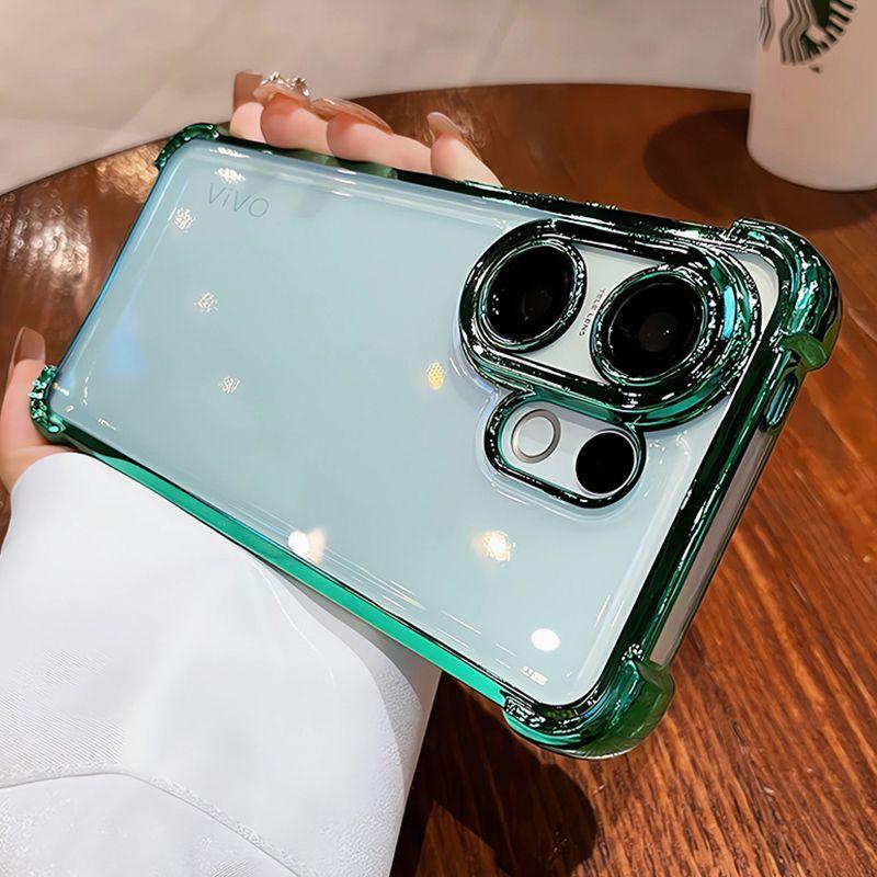 Case For VIVO X200 FE Clear Luxury Plating Shockproof Fall Prevention Phone Cover For VIVO X 200FE Shell Bumper Funda
