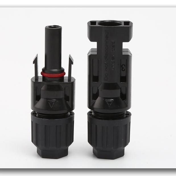 High-Efficiency Waterproof Photovoltaic Module Connector with Flame Retardant Insulation and High Voltage Conductivity.