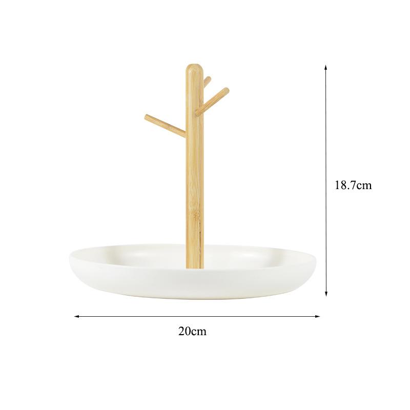2025 New Nordic Bamboo Tree Branch Storage Tray Living Room Desktop Key Hanger Jewelry Display Frame