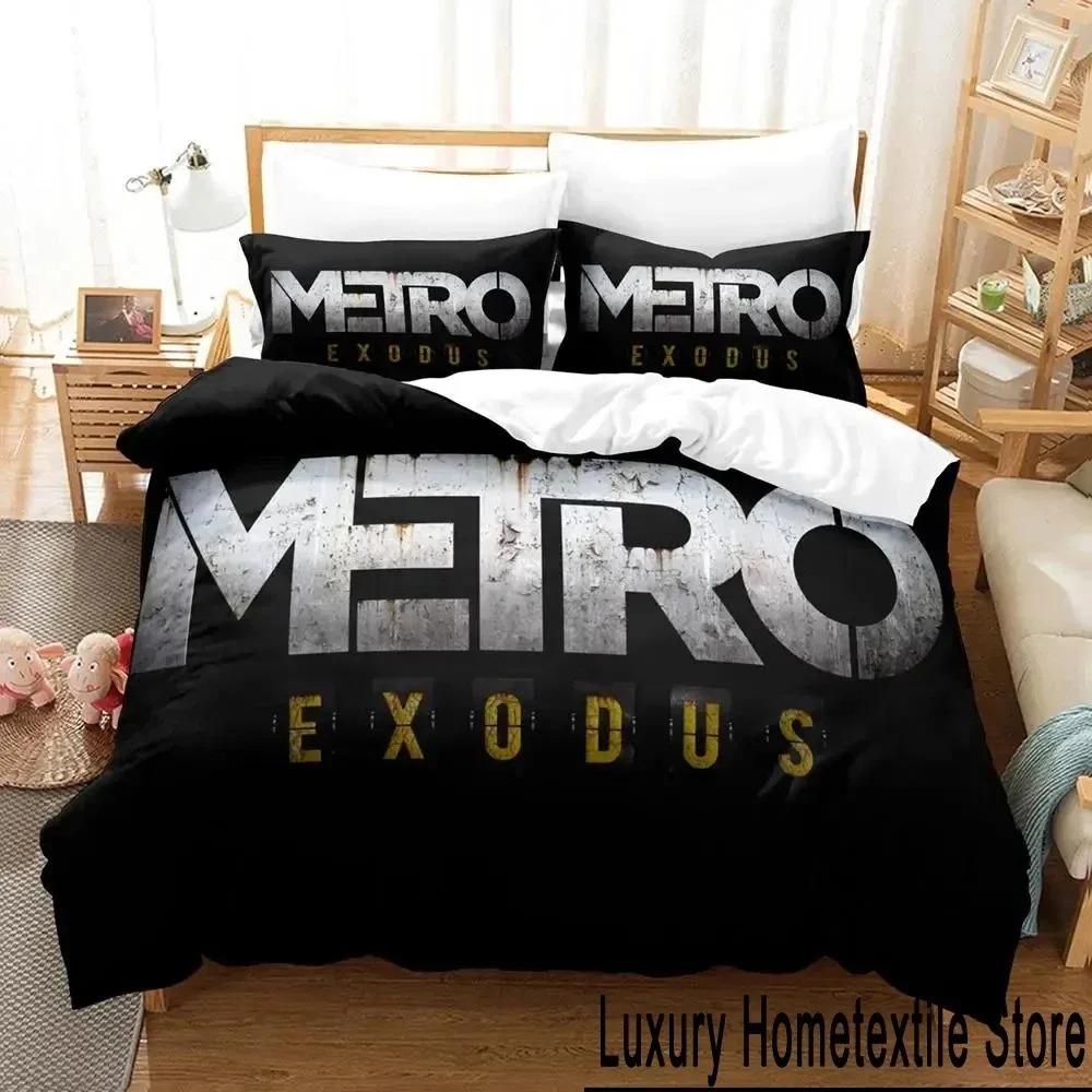 Stampa 3D Gioco Metro Exodus Set Biancheria da Letto Copripiumino Set Letto Coperta Federa Piumone King Queen Size Bambini Adulti Biancheria da Letto