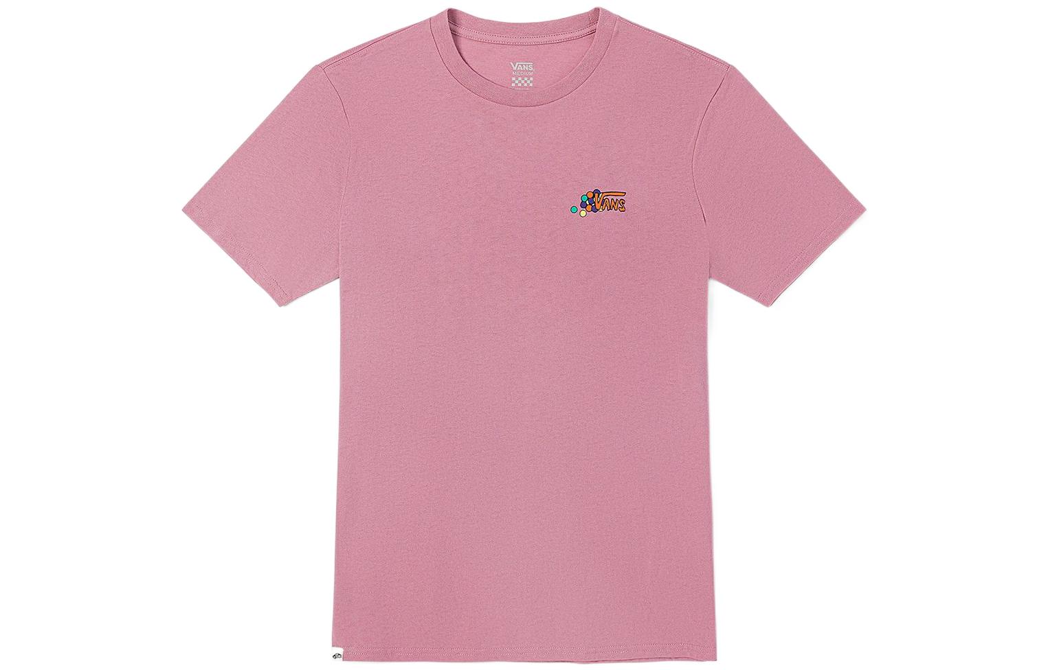 Vans T Shirts Women s Pink Crew Neck Moderate Straight Fit VN0A7YHVBD5 XL