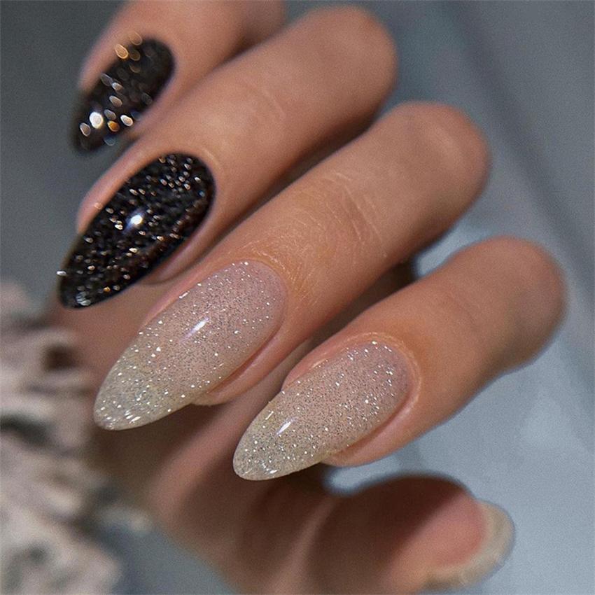 24Pcs Pink Matte French Leopard Square Coffin Press On Nails Artificial Acrylic Fake Nails For Women