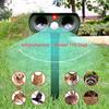 Scaccia Gatti Ultrasonico, Repellente per Gatti Solare Repellente per Animali Ultrasonico Impermeabile Con Rilevatore di Movimento e Flash, Repellente per Animali Domestici Tw