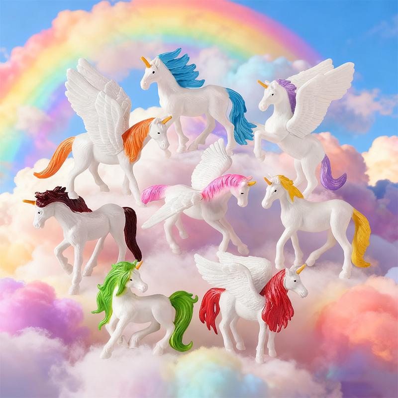 Mythical Creatures Model Toys: Unicorns, Pegasus, and Elves