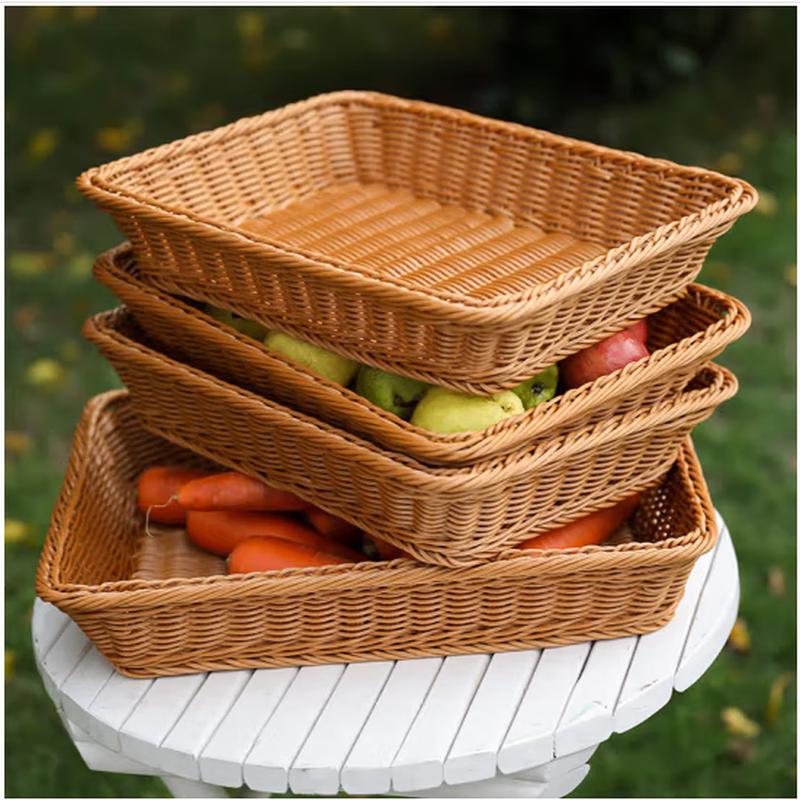 SIFAR Imitation Rattan Bread & Fruit Basket