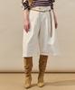 MAXZA Pintuck Cut Strap Bermuda Pants