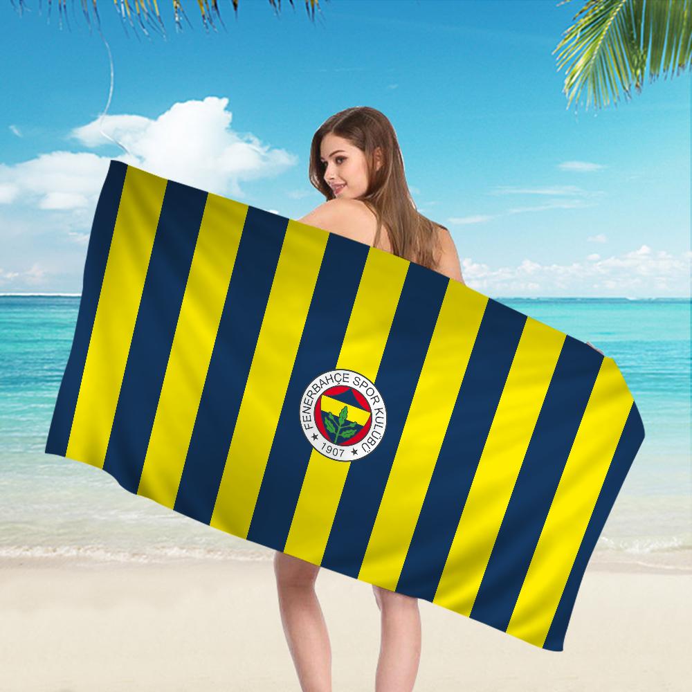 

F-Fenerbahce-Football-Fans Microfiber Beach Towel Absorbent Quick dry Soft Yoga Swimming Resort Mountain Climbing Towel W100*H170(CM)