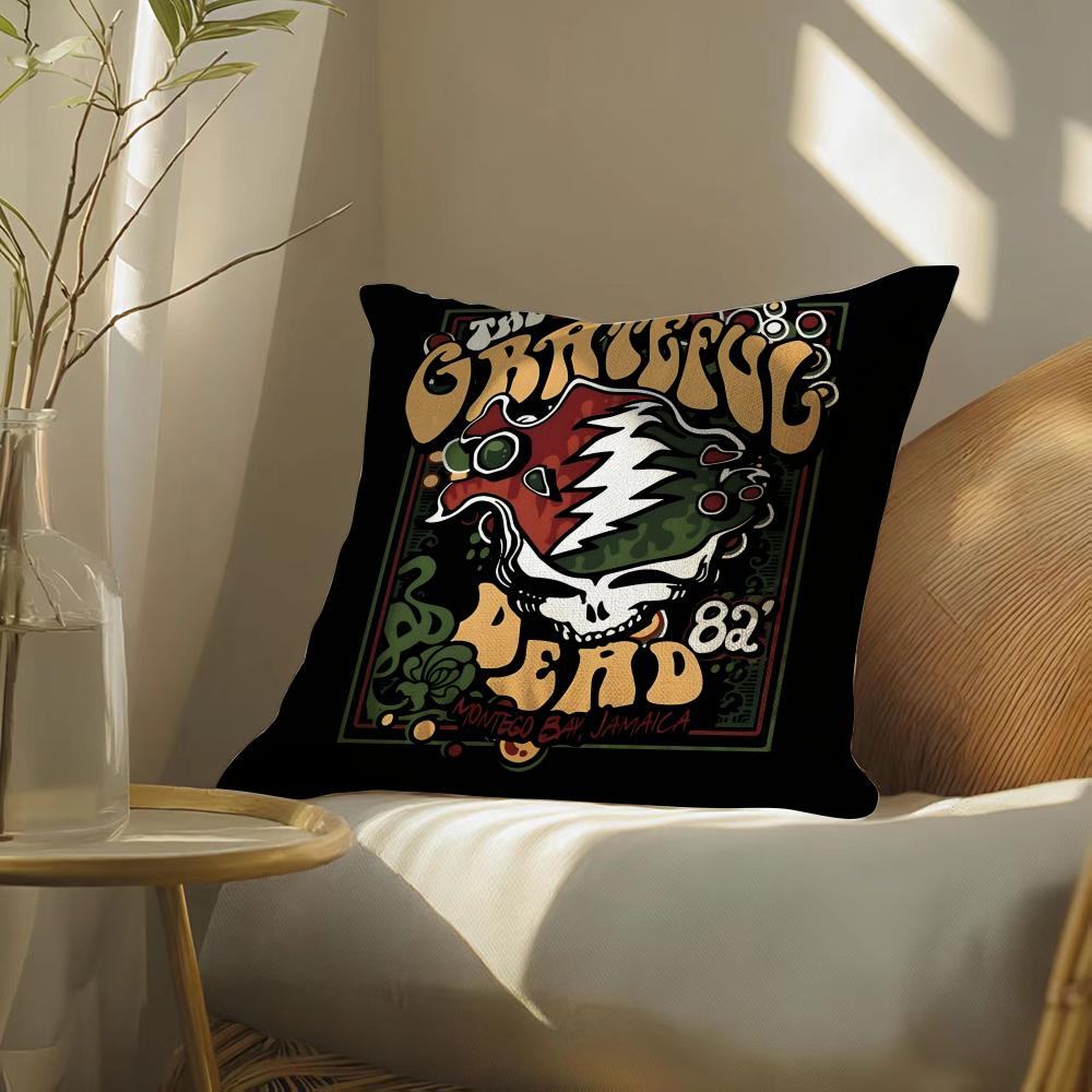 Gratefuldeadrockband Pillow Case Pillowcase, Double-Sided Printed, Sofa Cushion, Bedroom Headboard