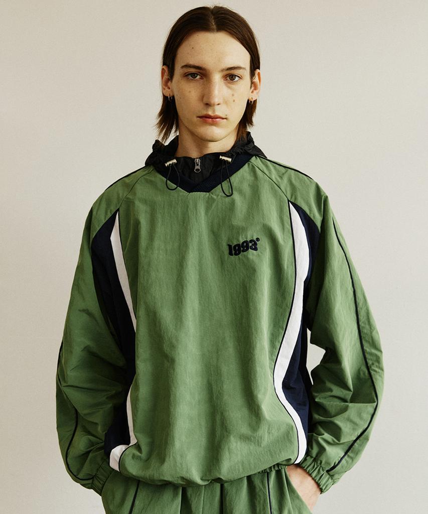1993STUDIO Vintage Piping Windbreaker_Green