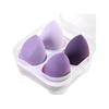 Makeup Sponge Set of 4, Multifunctional Makeup Puff, Foundation Sponge, Dry and Wet, Multifunctional Professional Makeup Sponge (purple)