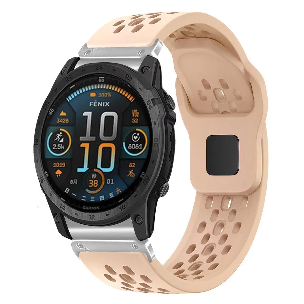 20 22 26mm For Garmin Fenix 8 51mm 7X 7 Pro Fenix 6X 6 5X 5Plus Tactix 7 Quick Fit Sports Silicone Band Forerunner 965 945 Strap