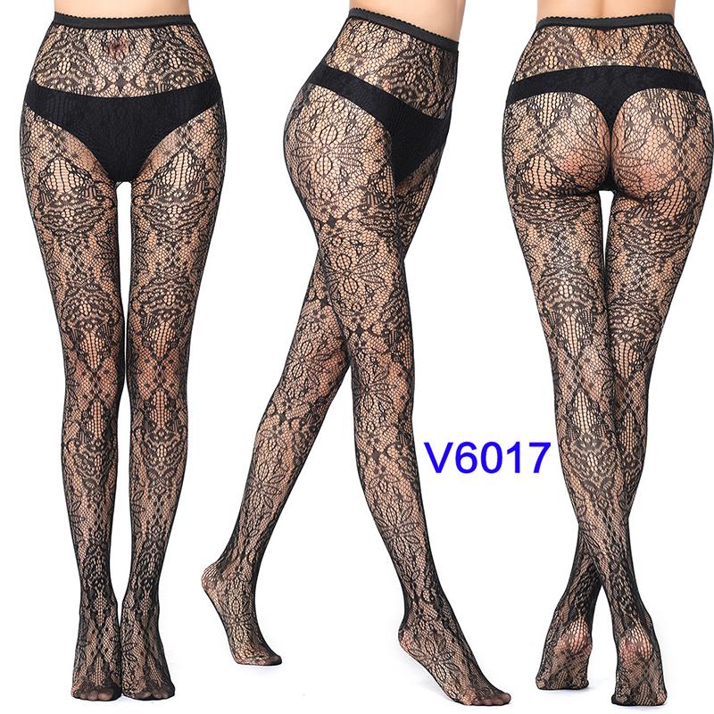 Frauen Jacquard Strumpfhosen Fischernetz Strümpfe Elastische Spandex Spitze Socken Atmungsaktive Seide