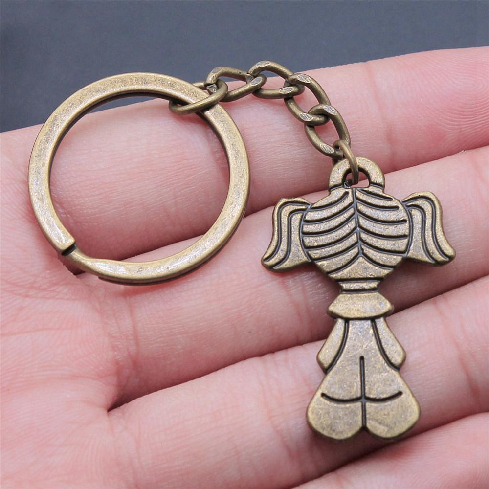 28mm Key Ring Couple Heart Love Minimalist Jewelry Components QY016