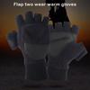 1 Pair Woman Man Unisex Cold Winter Glove Portable Half-finger Mitts Windproof Fingerless Skiing Gloves Sporting Camping