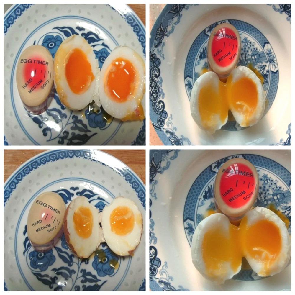 Egg Timer&Alarm Clock for Kitchen - Perfect Soft/Medium/Hard Boiled Eggs Decorative Cooking Tool with 3-Stage Doneness Indicator