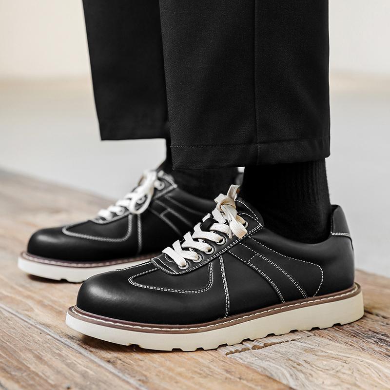 New Leather Men Shoes Fashion Oxford Shoes Men High Quality Sneakers Casual Thick Soled British Style Shoe Comfort Outdoor Shoes