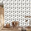 Fox Wallpaper in white, light gray and gray for the living room and bedroom 50x1000