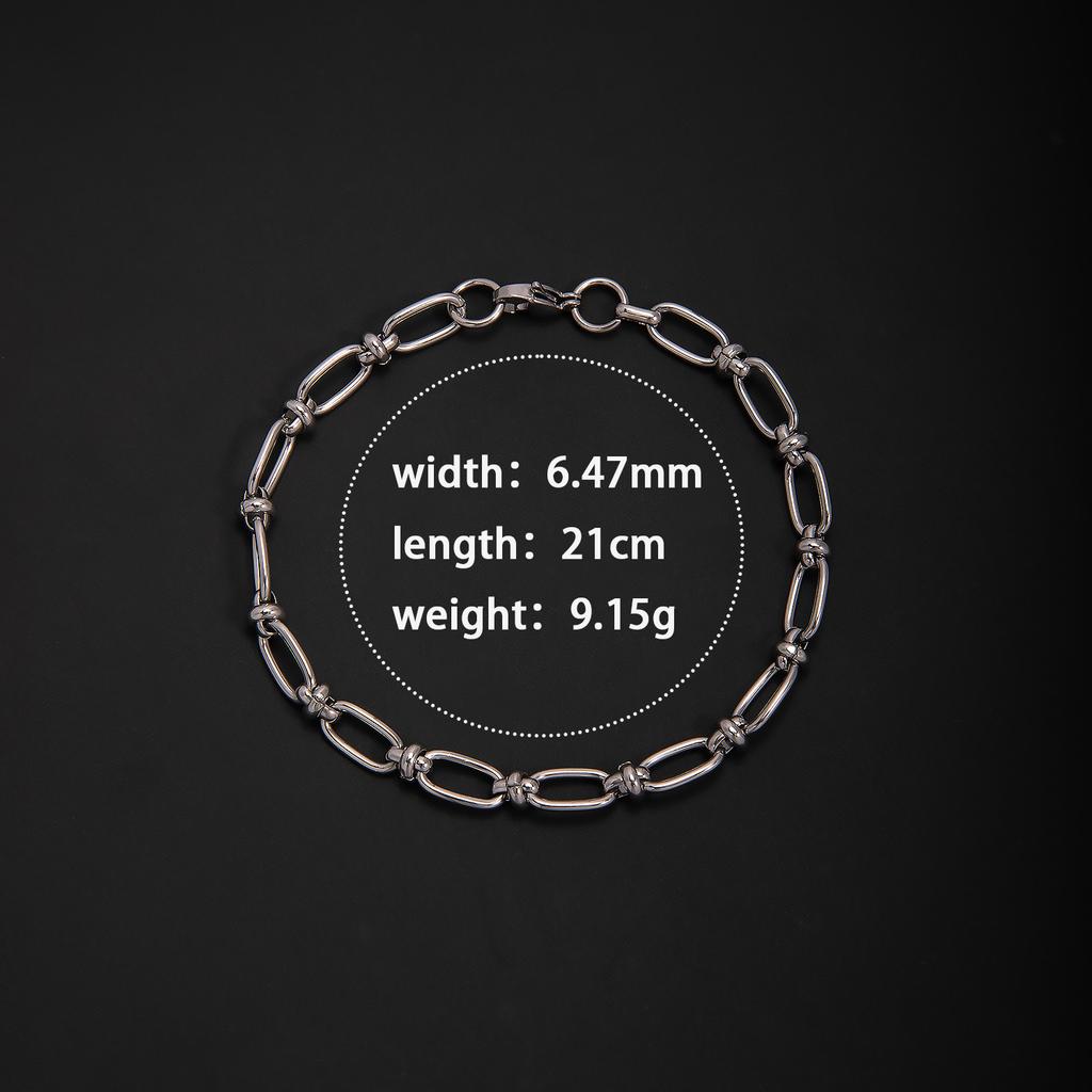 Trend men's and women's simple personalized stainless steel mixed bracelet, European and American ins style Cuban chain fashion trend bracelet chain