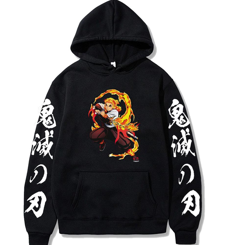 Kimetsu No Yaiba Hoodies Women Men Long Sleeve Hooded Sweatshirts Unisex Cool Streetwear Street Fashion Pullover Clothing