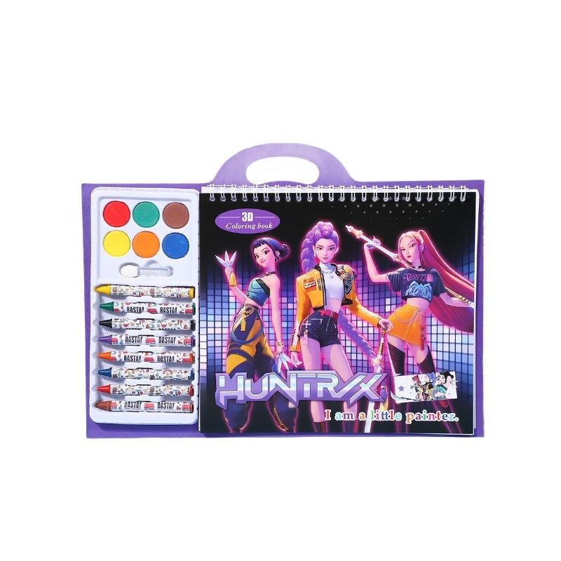 Hexenjäger Kinder Graffiti Malbuch Farbe Malbuch Lila Mädchen Malbuch Zeichenbuch