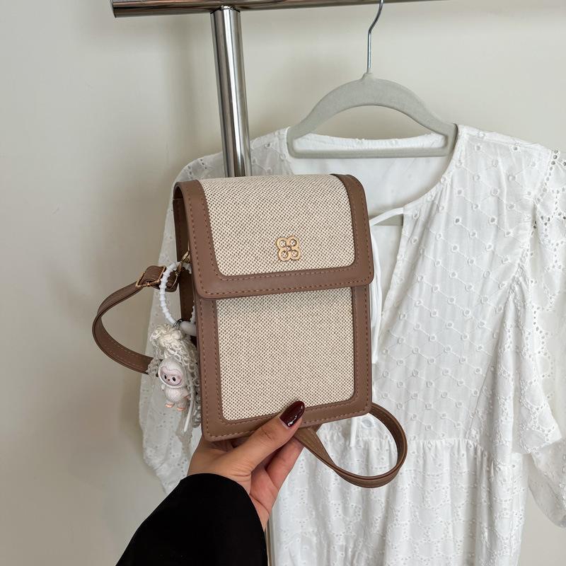 

Летняя высококачественная текстура, универсальная модная маленькая сумка, женская новая трендовая сумка-мессенджер контрастных цветов, сумка для мобильного телефона Without pendant хаки